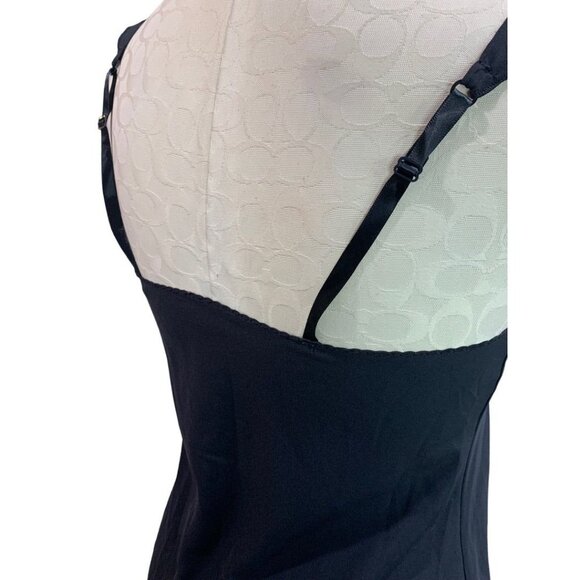 Size 38 (Large) Vanity Fair Women's Black Slip Vintage 1970s Slip Knee Length - Picture 6 of 8